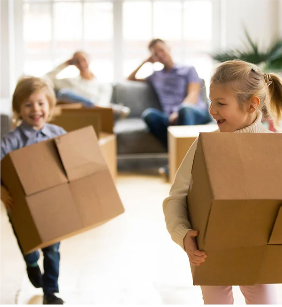 Family after moving in